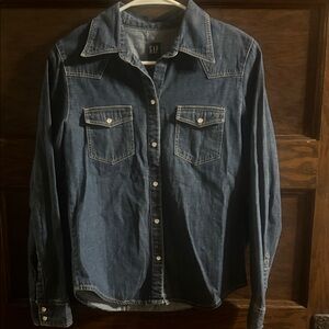 GAP Dark Blue Denim Shirt